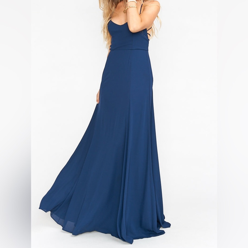 Show Me Your Mumu Godshaw Goddess Gown navy XS